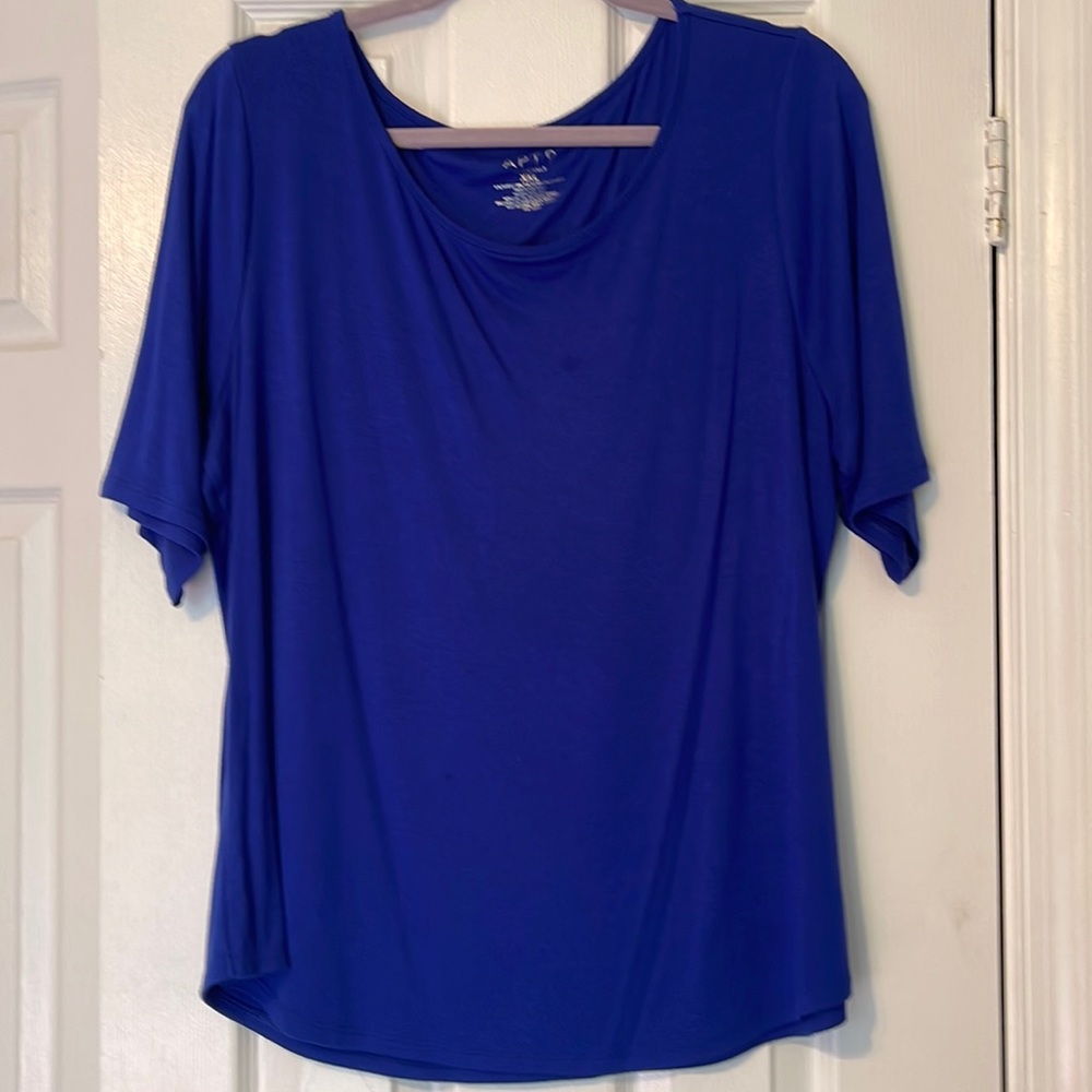 Women’s Short Sleeve Round Neck Top - Royal Blue